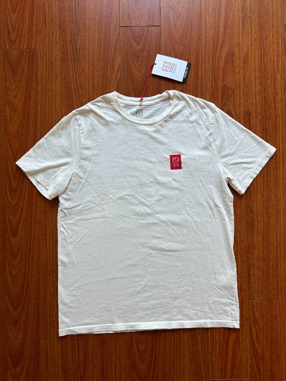 Topo Designs Men Label Tee Size Medium, Color Natural